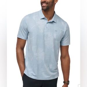 NWT Travis Mathew Men’s Featherweight Mist Leaf Print Polo Size Medium
